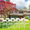 4/6/8/10/12/20Pcs Plastic Folding Chairs Stackable Wedding Party Camping Dining Seats, Home - White/Black 3