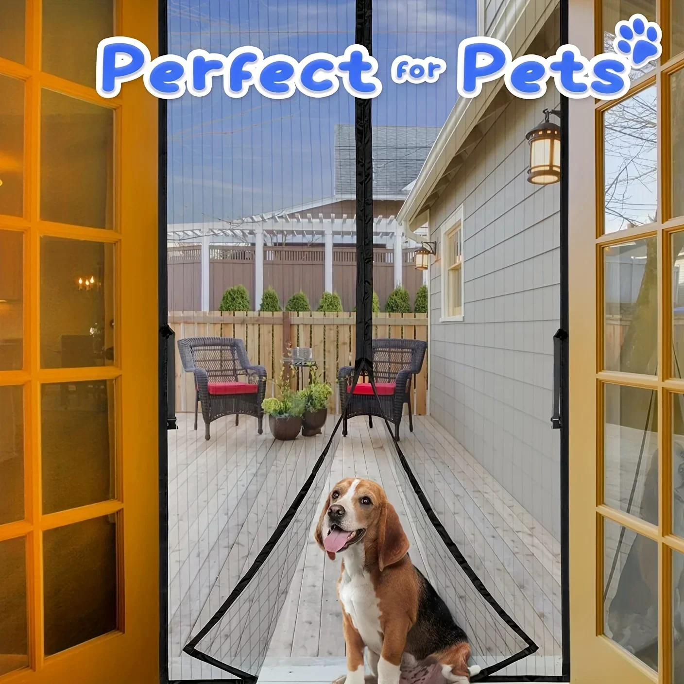 Magnetic Door Curtain 1 Set Self Sealing Mesh Partition Keeps Bugs Out Pet And Kid Friendly magnetic door screen