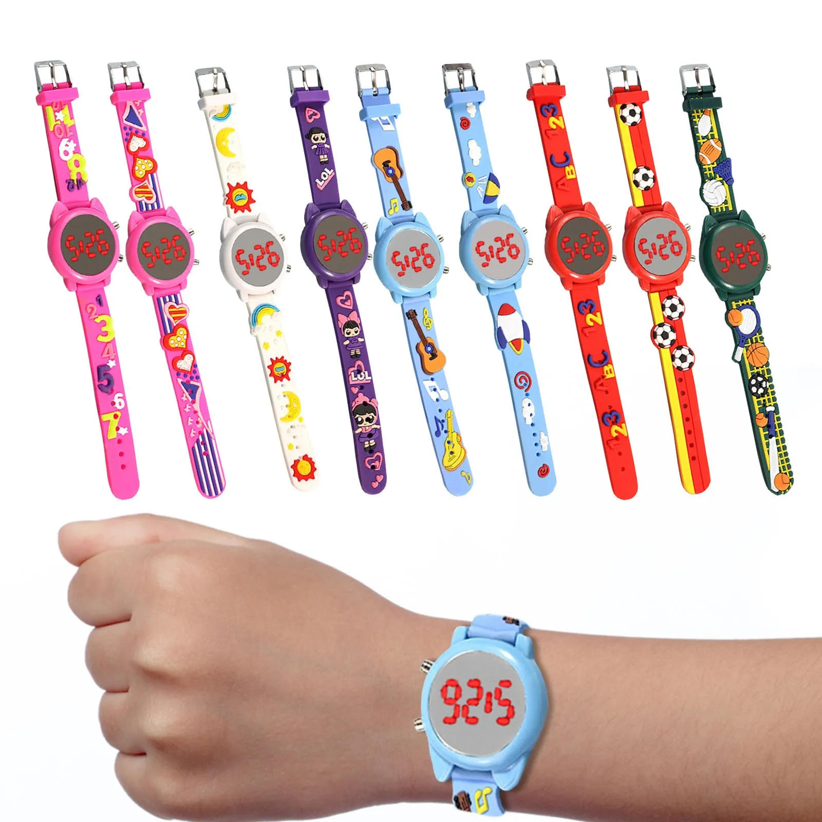 Children Wristwatches Astronaut Sports Watch Colorful Band Cute Cartoon Kids Quartz Watch Boy and Girl Earth Rocket Star reloj