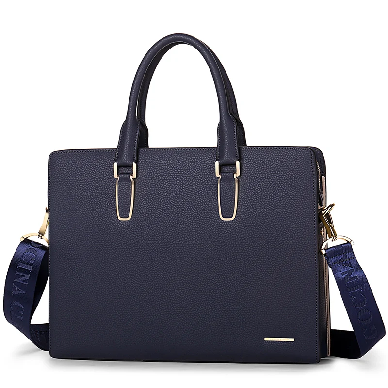The New2021 Men's Bag Genuine Leather Men Briefcase for Laptop 14 Messenger Men's Leather Bag Business Portfolio for Document A4