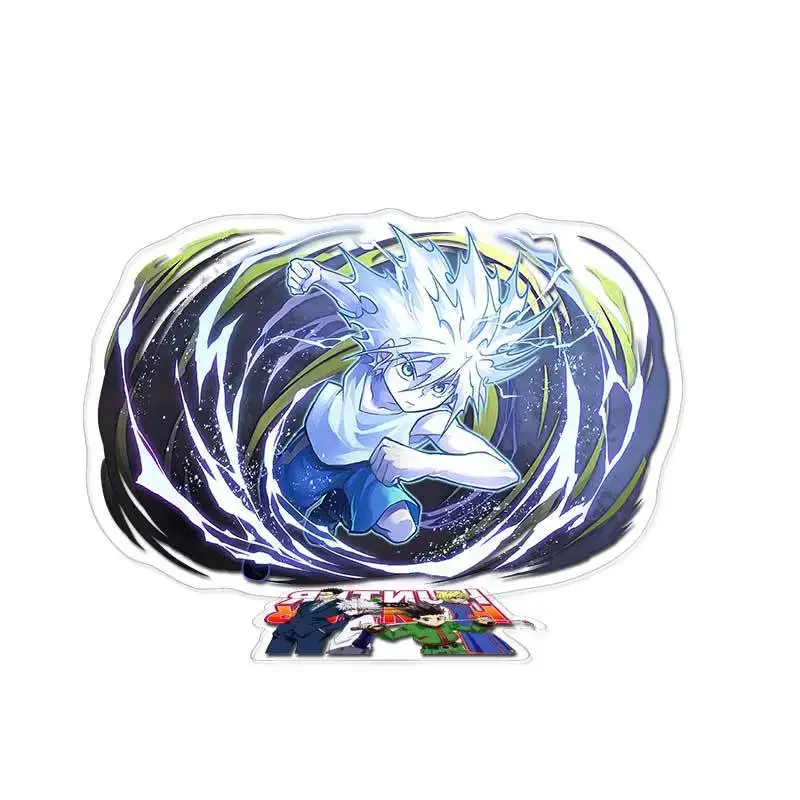 Anime Ornament Figures Anime HUNTER&times;HUNTER GON&middot;FREECSS Killua Zoldyck Kurapika Hisoka Meruem Kite Stand Figures Accessories Cosplay Cartoon Badge
