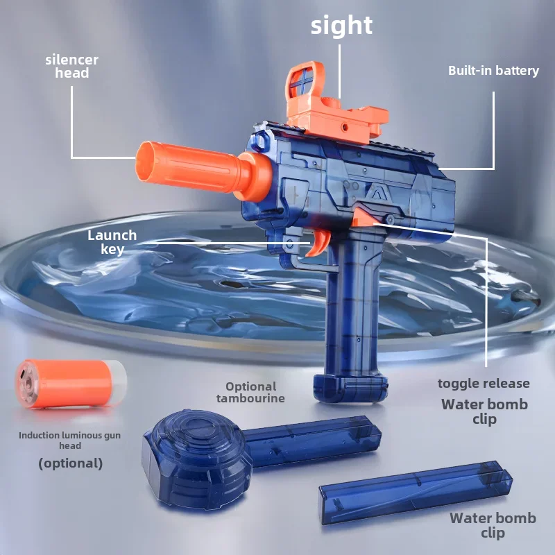 Uzi Electric Burst Water Gun Children's Toy Large Capacity Water Fighting Electric Burst Gun Children's Toy 4