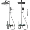 4 Functions Bathroom Shower Faucet Set Digital Temperature Display Shower System Hot Cold Showers Mixer Pressure Taps 6