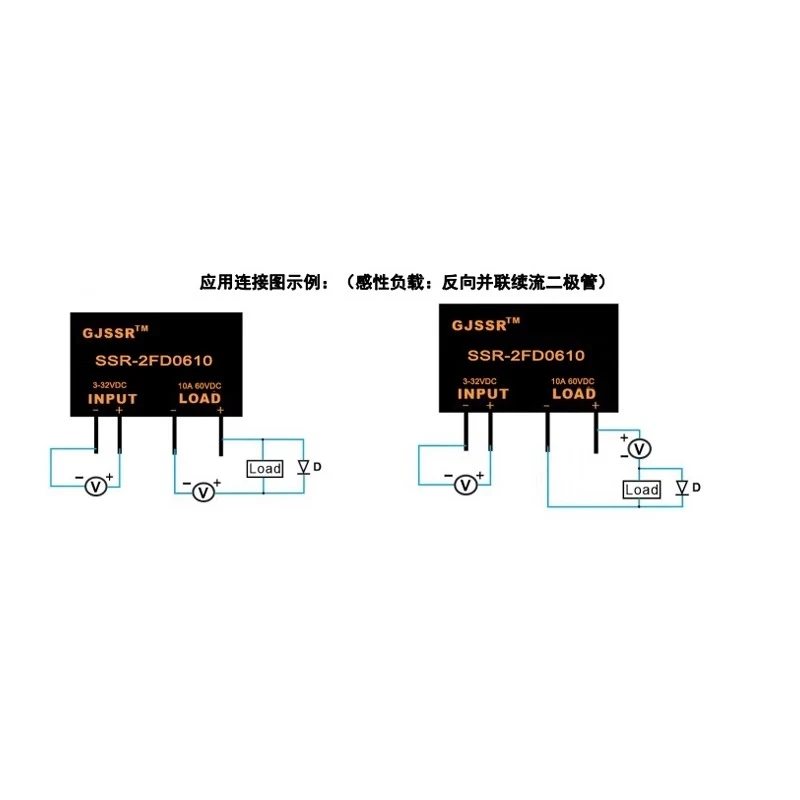PCB rail type solid-state relay 10A 60VDC Single channel dual channel Guide rail circuit board module DC control DC