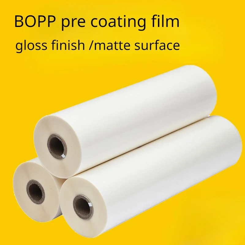 

200M BOPP Pre Coating Film Roll Wear Resistant High Viscosity Bright Film Matte Films Hot Laminating Film Photo Hot Lamination