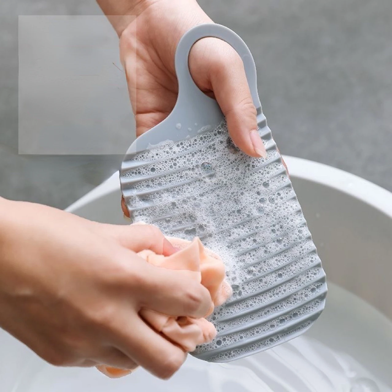 Travel Thicken Mini Washboard Non Slip Laundry Accessories Board Washing Children's Clothes Socks Cleaning Products Portable laundry board