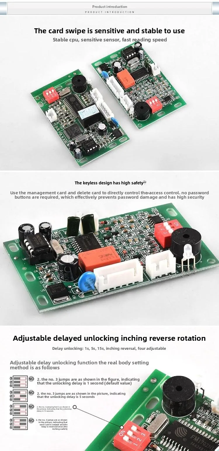community building card swiping module embedded management card access control m