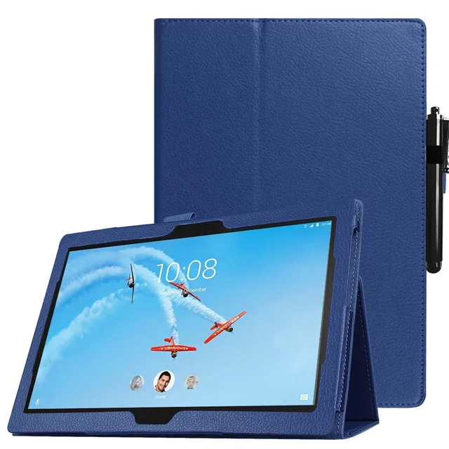 pen holder flip cover for lenovo tab m10 fhd plus