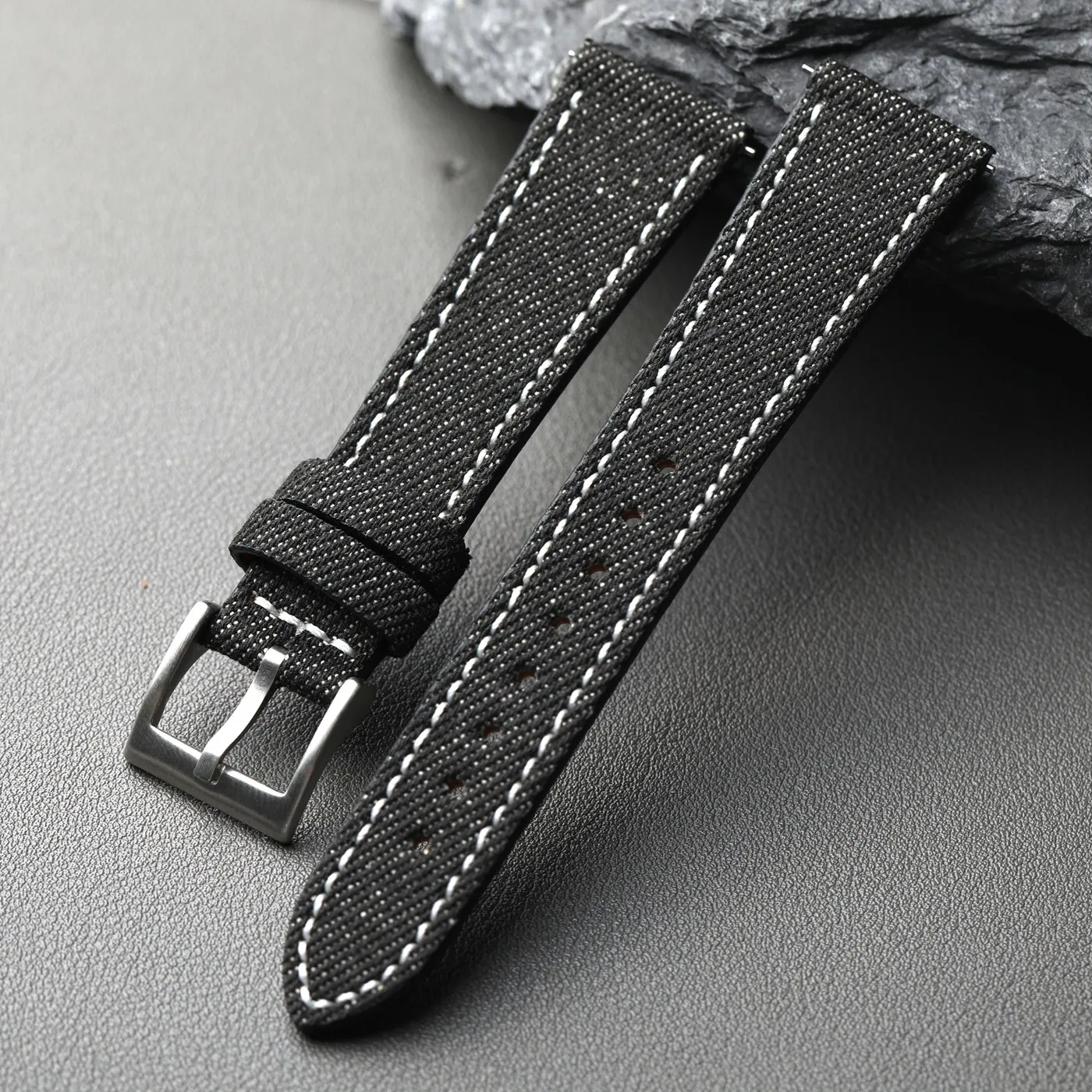 Premium Leather-Fit Denim Strap - Quick Release, Soft & Durable Bracelet in Multiple Colors