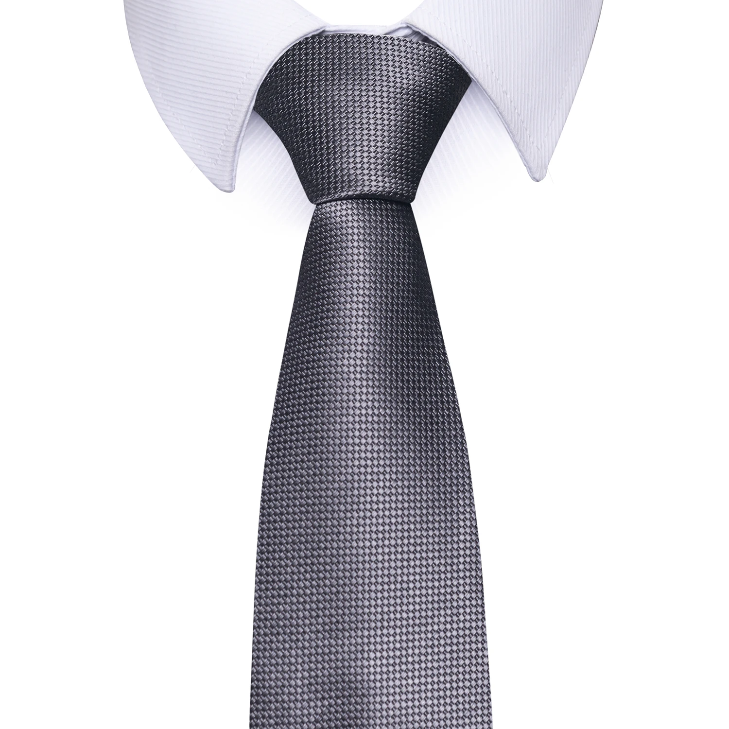 Brand Classic Grey Plaid 8 cm Silk Tie For Men Suit Accessories Wedding Gravatas Fit Workplace Birthday Gift Neck Tie
