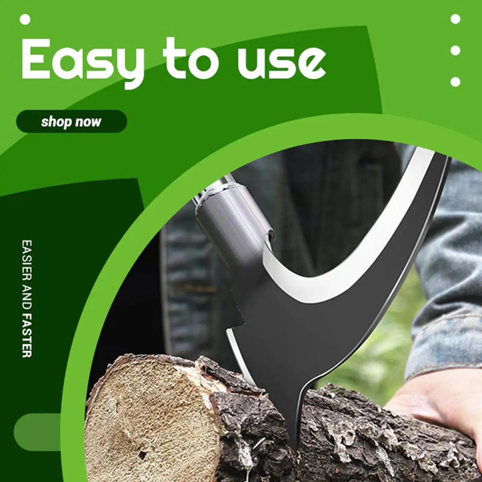 Description Picture 3 of itemDouble Sickle Chopping Scythe Axe Wood Chopping Trees Cutting Grass Machete Tools Multifunctional Weeding Agricultural Tool
