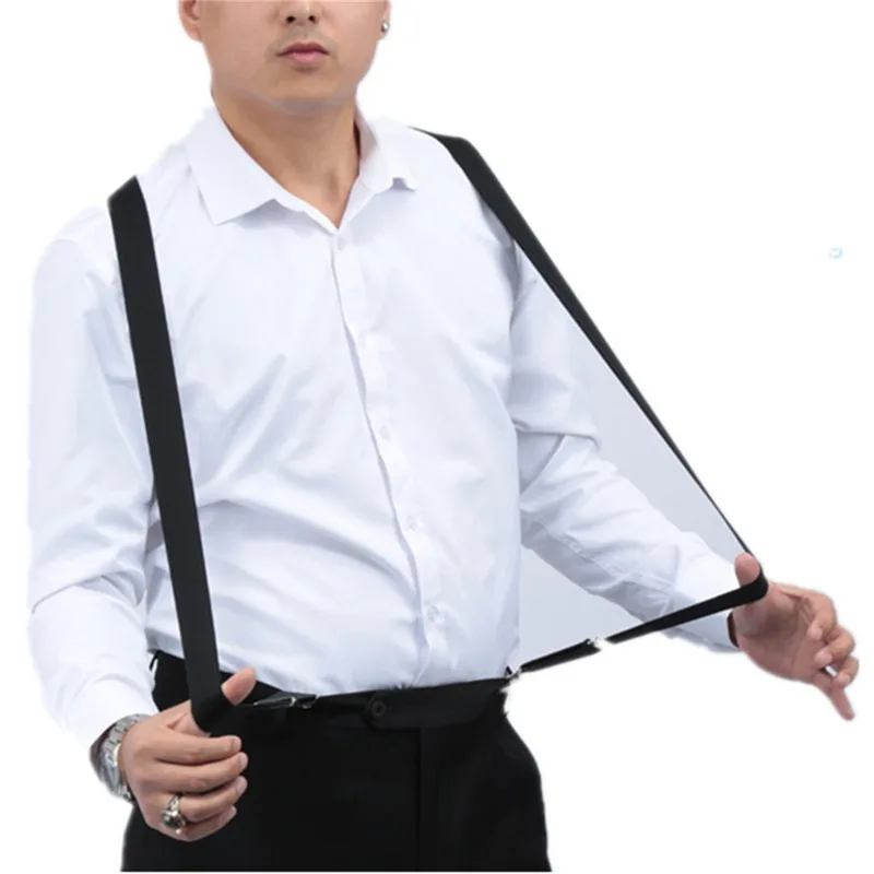 Unisex Colorful Elastic Y-Back Suspender with Adjustable Straps