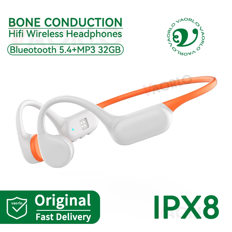 IPX8 wasserdichter Sport- und Schwimmkopfhörer mit Bluetooth 5.4 + 32 GB MP3-Player und Knochenleitungskopfhörern_voghion.com
