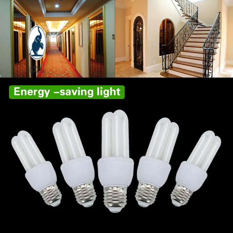 LED Bulb Light 11W 15W 20W E27 Screw 2U Shaped Light Bulbs Home CFL