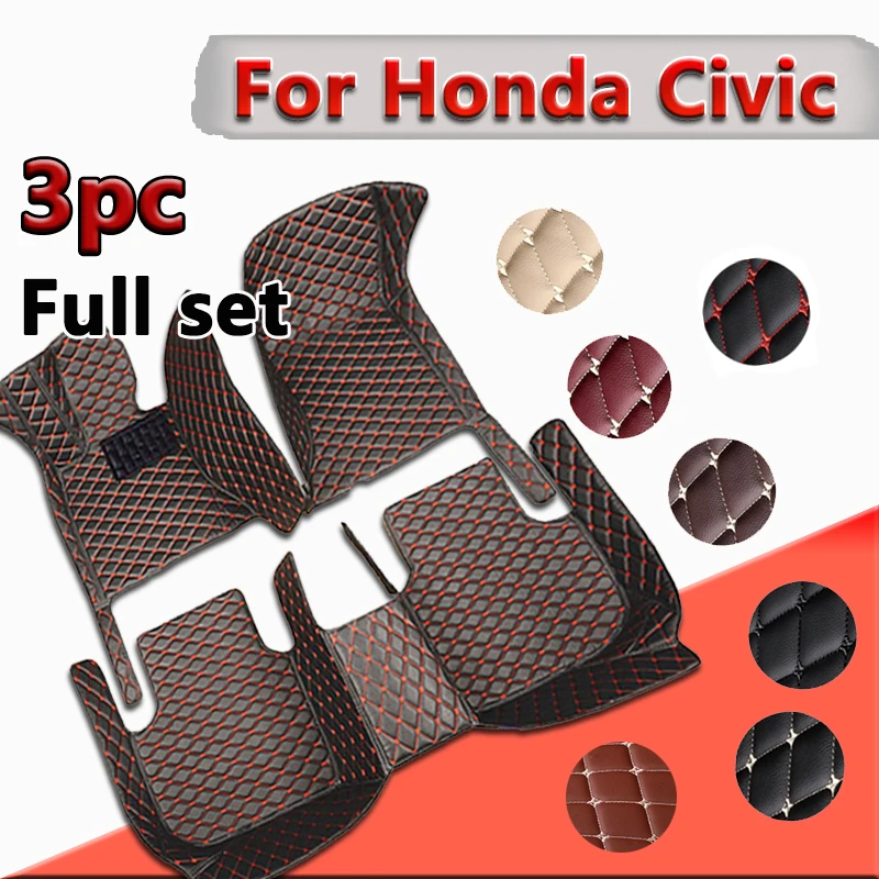 

Car Floor Mats For Honda Civic X 10 FC FK 2016~2021 Rugs Leather Floor Mat Carpets Interior Parts Waterproof Pad Car Accessories