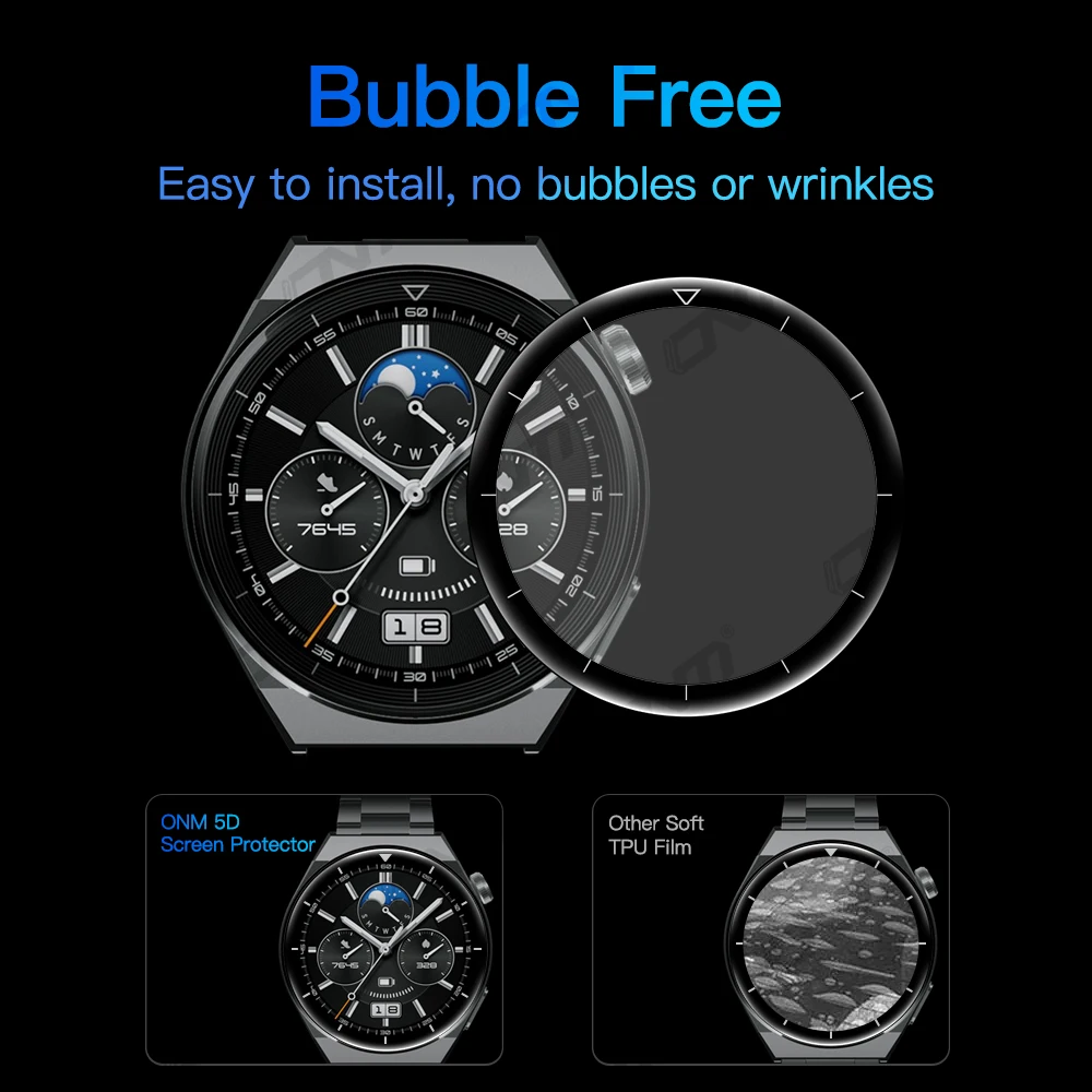HD 스크래치 방지 필름, 5D 보호 필름, 화웨이 워치 4 프로 GT3 GT2 GT 3 2 프로, 42mm, 43mm, 46mm, 유리 아님