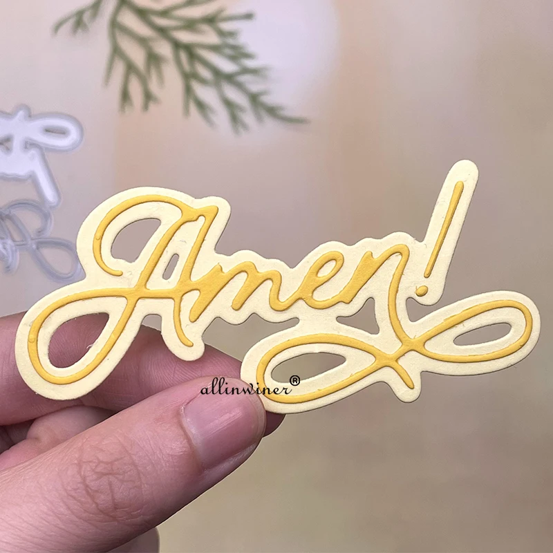 

Amen Letter decoration Metal Cutting Dies for DIY Scrapbooking Album Paper Cards Decorative Crafts Embossing Die Cuts