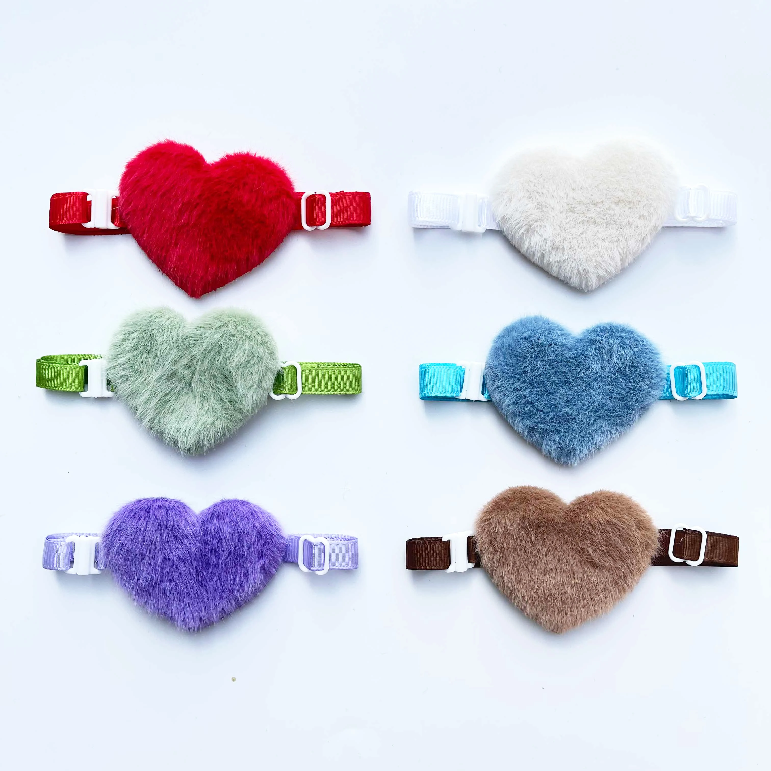 50/100pcs Valentine's Day Dog Bow Ties Heart Shape Bowties Neckties Small Dog Collars Adjustable Pet Bowtie Dog Grooming Product 3