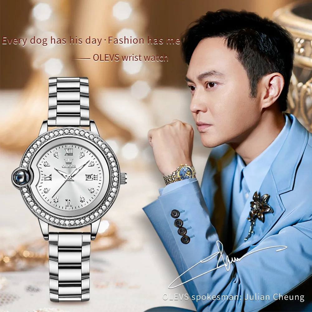 ساعة يد نسائية مقاومة للماء من OLEVS ، ساعة نسائية...