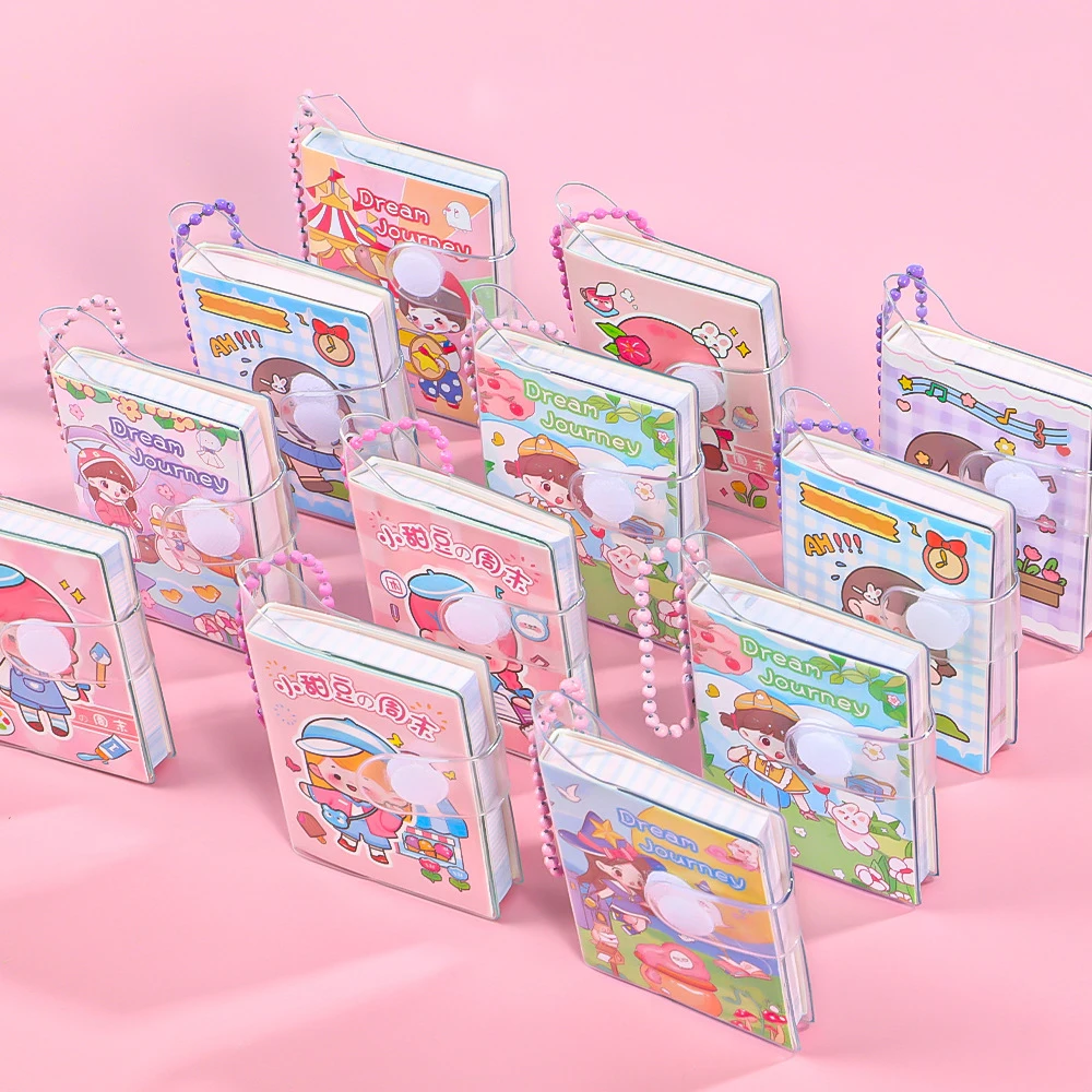2pcs Cute Mini Notebook Kawaii Color Page Diary Agenda Planner Korean