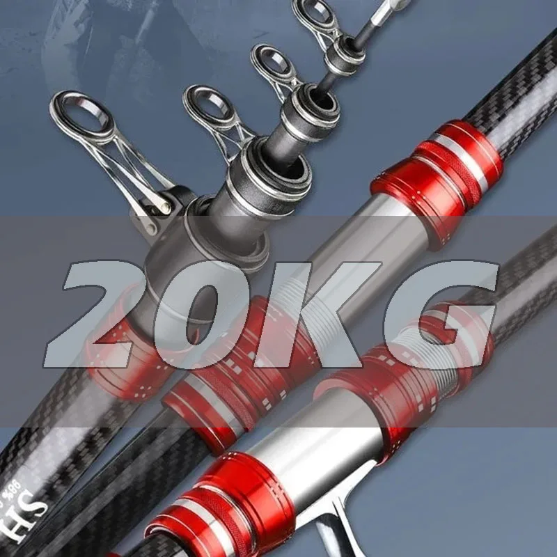 Canna Da Pesca Spinning In Carbonio Superhard 2.7-4.5M Canna Da Lancio Da Viaggio Peso Esca 50-200G Surfcasting Pole For Catch Big Fish