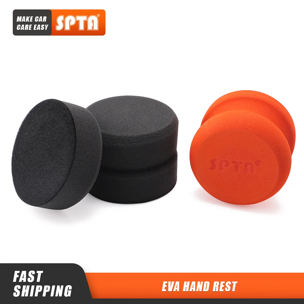 

SPTA Car EVA Hand Wax Applicator Pad with Grip 3 Inch Sponge Waxing Pad Set Car Waxing Polishing Pad Sponge Cleaning Foam Kit