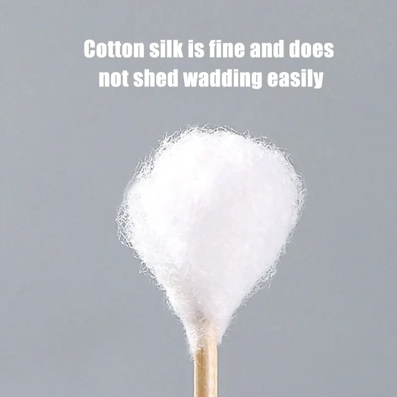 Cotton Swabs 500PCS Disposable Double End Round Head Makeup Makeup Removal Daily Cleaning Pet Care Multi-purpose