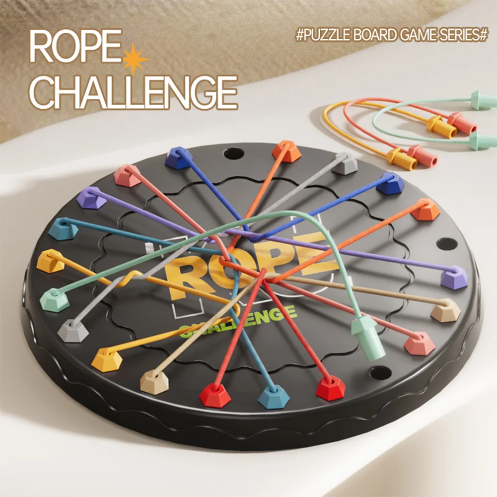 Kid Rope Knots Puzzle Social Board Game for Logic Thinking Challenge