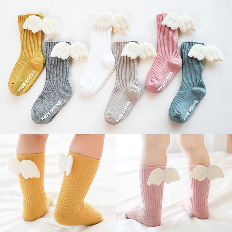 Children Cotton Knee Socks Girls Big Bow Soft Lace