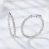 WUIHA 925 Sterling Silver Real GRA Moissanite Diamonds Wedding Engagement 30 MM Hoops Earrings Anniversary Gift Fine Jewelry 4