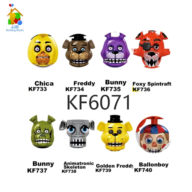 FNAF-Jogo Figura Mini Bricks, Chica Bonnie, Foxy, Freddy Bear, Menino  Pesadelo, Esqueleto, Suspense, Bebê, Brinquedos