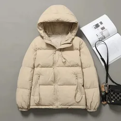 New Cotton Coat Women's Short Jacket 2023 Winter New Korean Loose Parkas Warm Zipper Female Hooded Padded Coats Fashion Trend