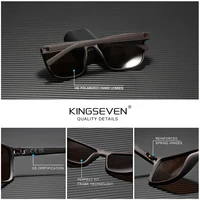 KINGSEVEN New Polarized Sunglasses Women Driving Classic Square Frame Sun Glasses sunglasses for Men Outdoor Travel 755 - Image 3