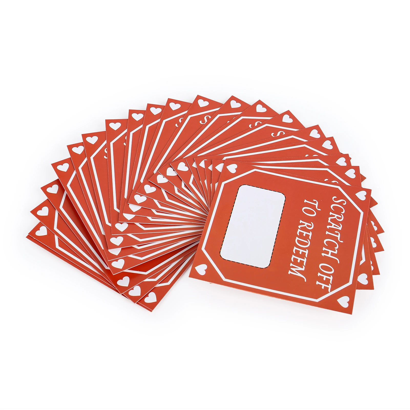 10/20pcs Valentines Scratch Off Cards Coupon DIY Surprise Gift Greeting Cards for Anniversary Birthday Wedding