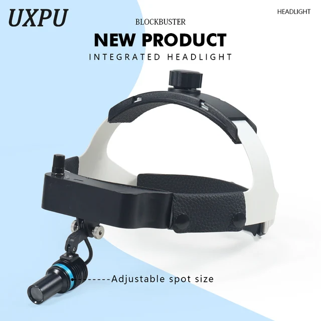 Dental Head Mounted Headlamp 5W High Brightness Spotlight for ENT Surgery Cosmetic Oral Surgery Adjustable Spot Size