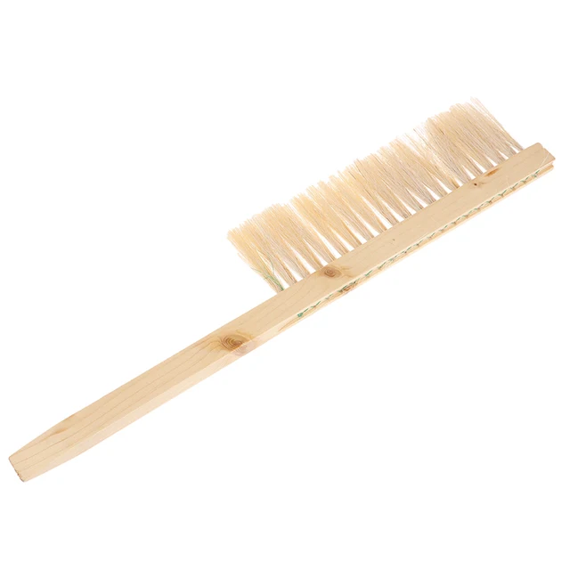 Méhészeti Szerszámok Fa Mézes Kefe Wasp Méh Söpörj Két Sor Ló Farok Hajat Új Méhkefe Méhész Felszerelés - Image 3