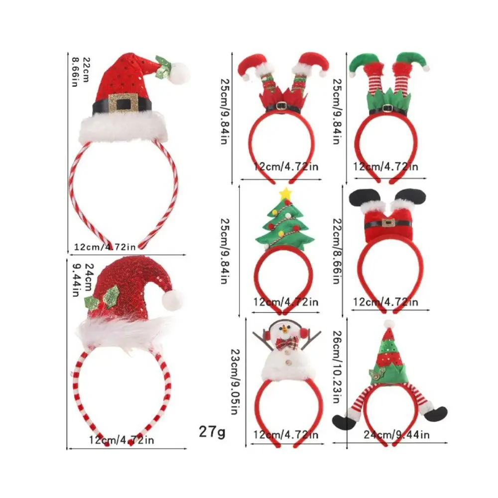 Merry Christmas Cloth Christmas Headbands Cartoon Snowman Holiday Hairbands Christmas Tree Festive Headbands Christmas Parties