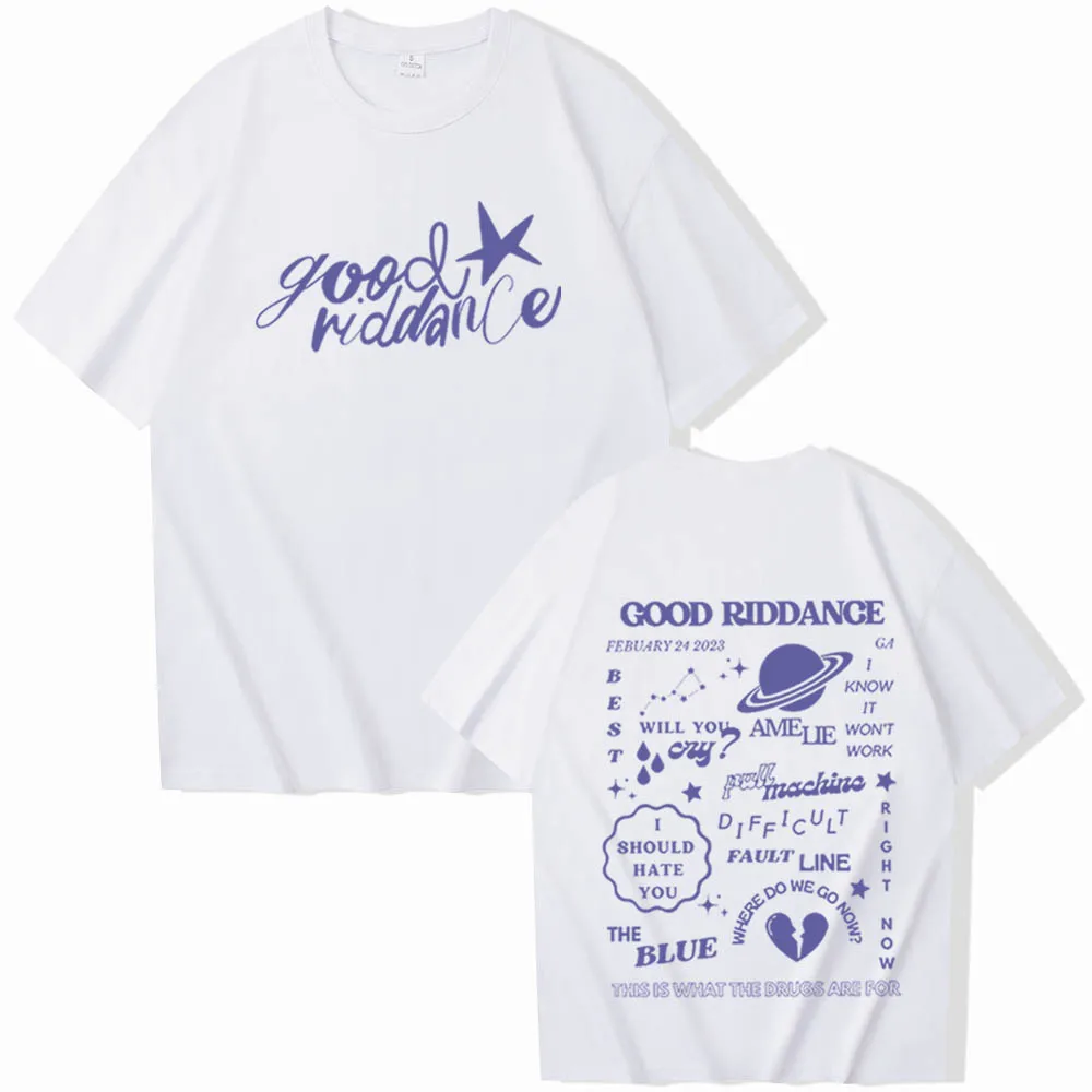 

Футболки Gracie Abrams Good Riddance, футболки Gracie Abrams Merch Harajuku с круглым вырезом и коротким рукавом, поклонники Gracie Abrams, подарок унисекс