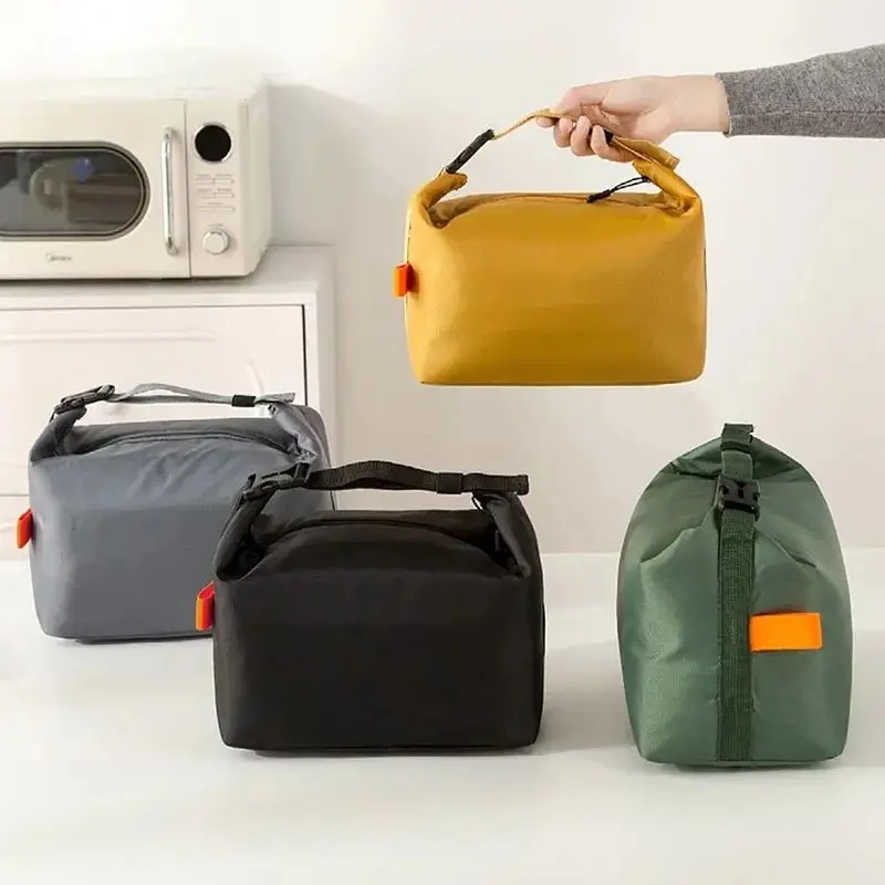 Portable Insulated Lunch Bag with Aluminum Foil for Food Storage and Meal Transportation