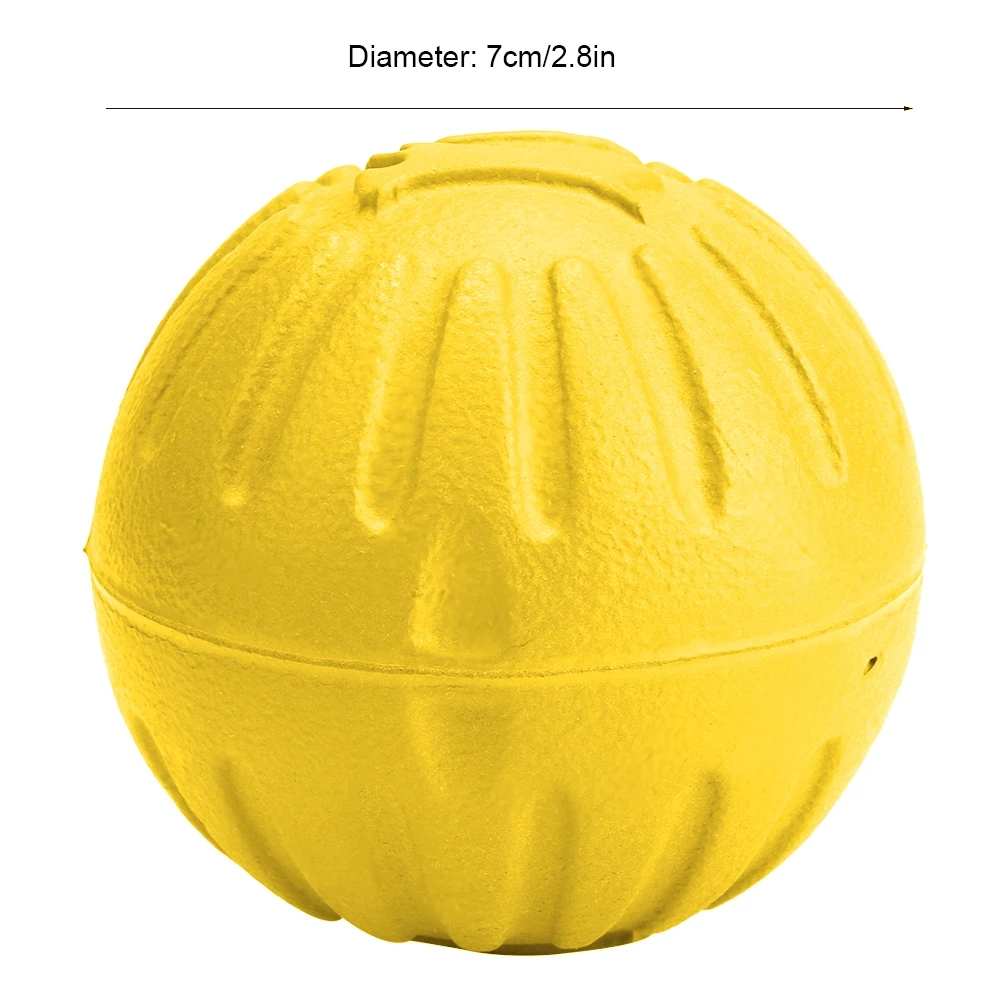 EVA Dog Ball Toy Pet Bite Resistant Chew Toys Pets Interactive Balls(yellow) 2