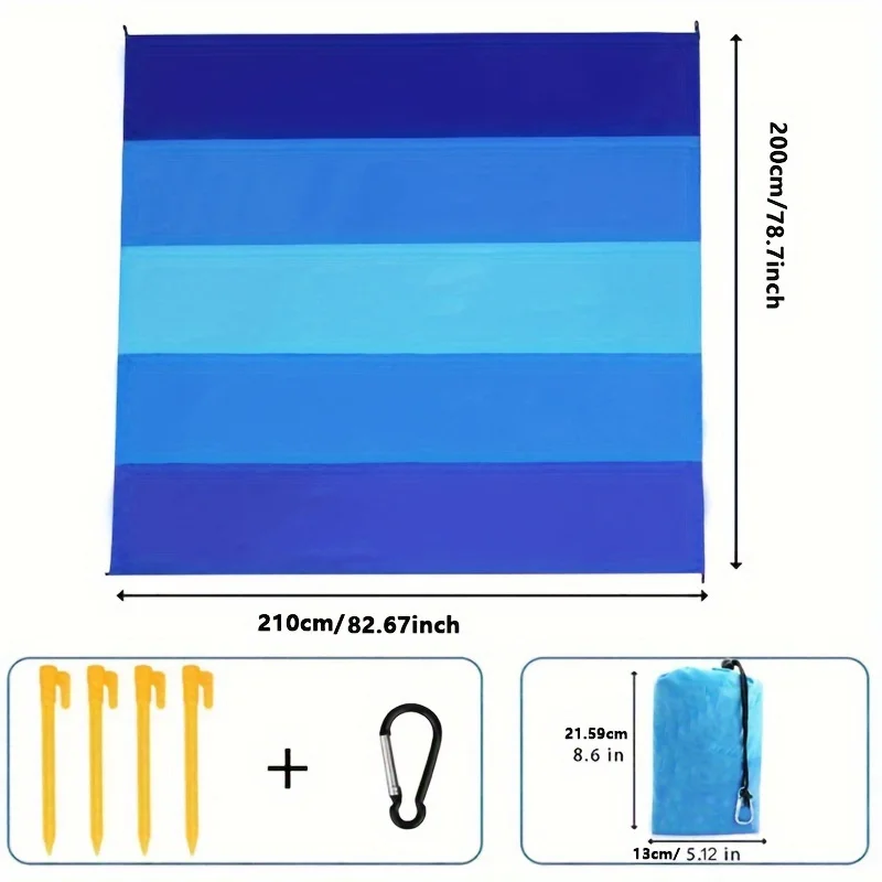 Camping Mat Portable Lightweight Waterproof Sandproof for 1-4 Adults Travel Hiking Picnics