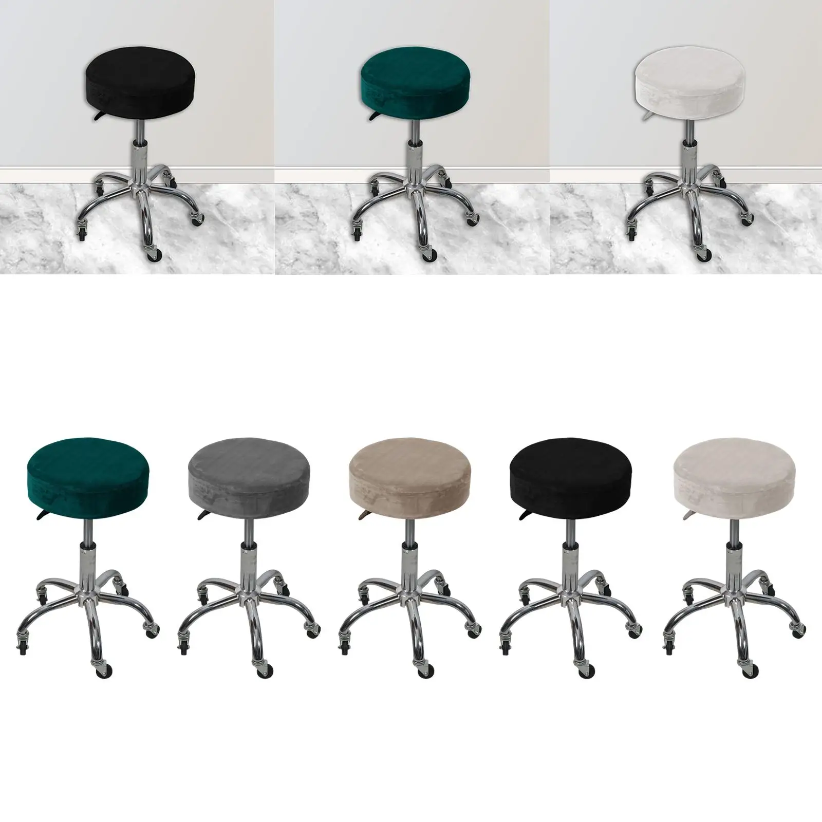 Stool Cover Washable Chair Slipcover Seat Cushion Covers for Bar Coffee Shop