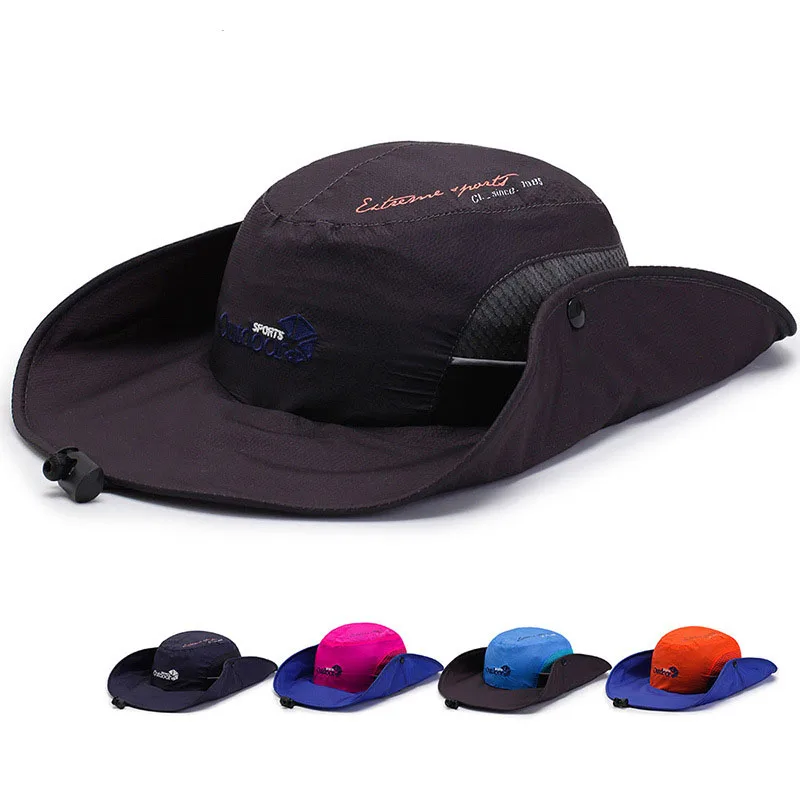 

Summer For Men Bucket Hat Male Outdoor Quick Dry Sun Visor Mesh Fisherman Hat Mountaineering Fishing Camping Breathable Cap Dome