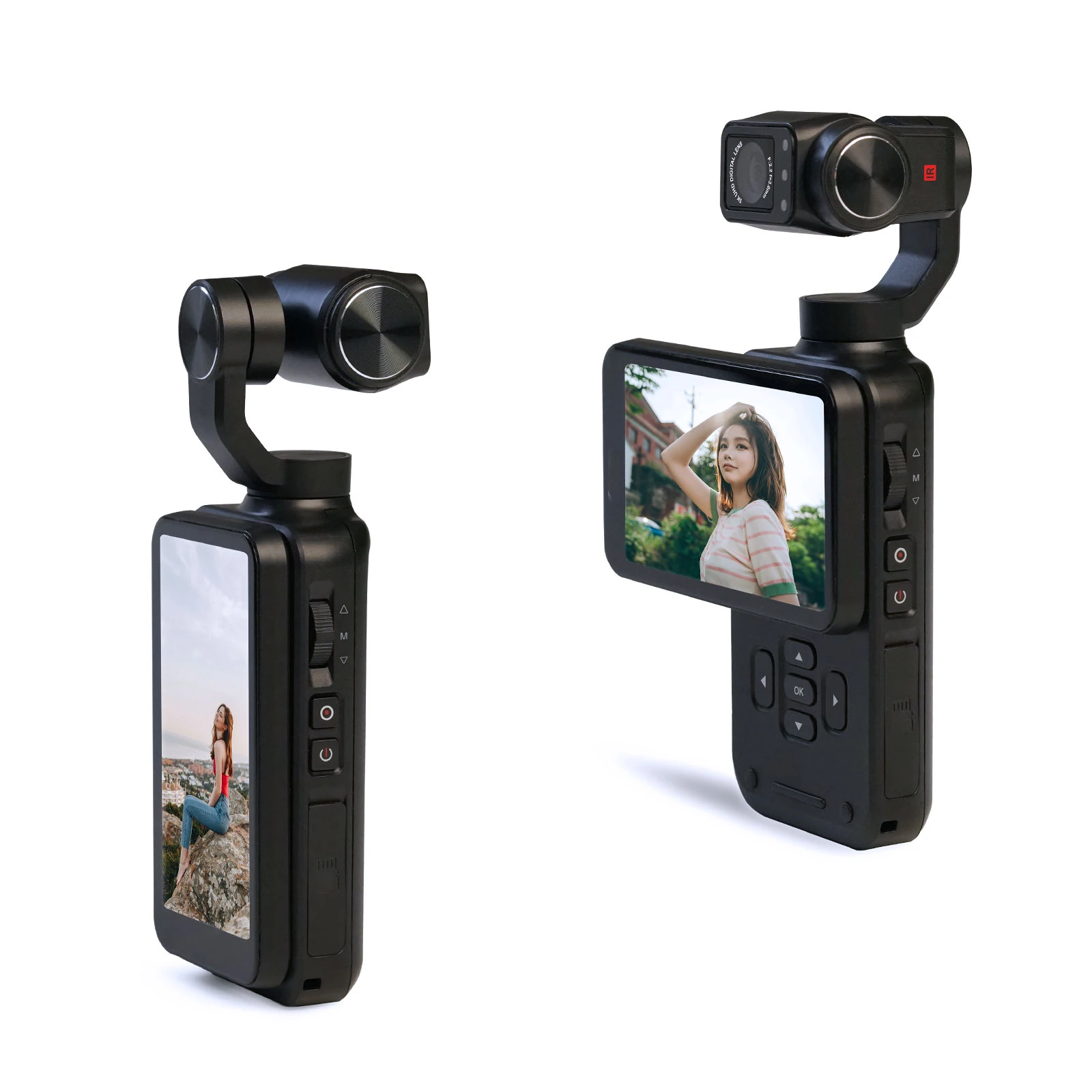 5K 3-Axis Anti-Shake Digital Video Sport Action Camera 10x Nightshot Wi-Fi Pocket Vlog with Face Tracking