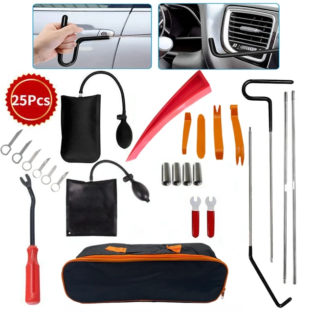 Auto-Tool-Kit Tür offen Grabber Lockout Lock Pick-Set lange Reichweite  Haken Schlüssel verloren in LKW Luft keil Tasche Pumpe Auto Werkzeug -  AliExpress