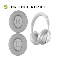 Premium Comfort Ear Cushions - Softer PU Leather, Added Thickness, Extra Durability (Gray-Left and right)