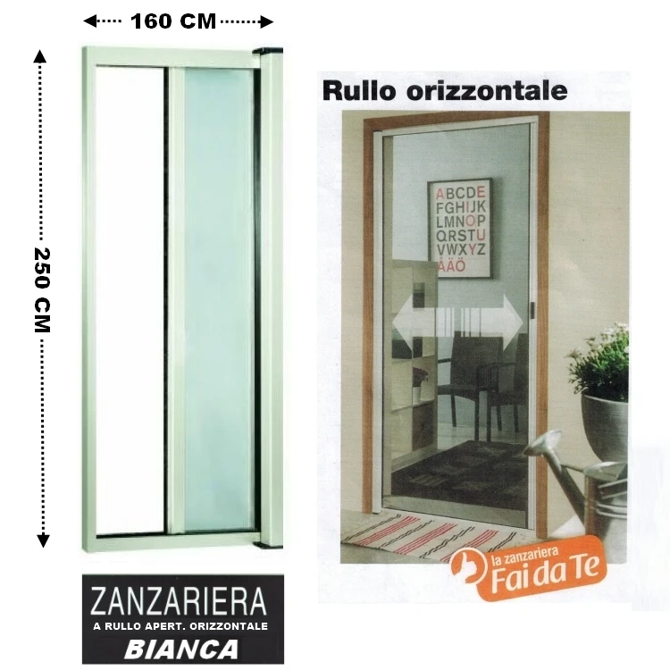 KIT MOSQUITERA ENROLLABLE PUERTA 150X220 BLANCA