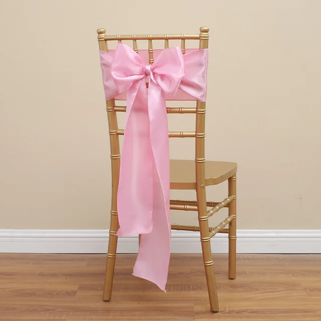 1 pièces produits de décoration de mariage rubans ruban couvre-chaise de Banquet nœuds sangles de chaise décoration de fête de Banquet Sillas 5