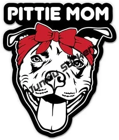 Adesivi neri con simpatico cane Pit Bull riflettente per auto