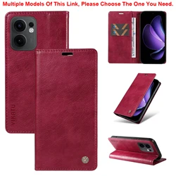 Leather Wallet Phone Case - Universal Fit for OPPO Reno 11F 5G (Wine Red)
